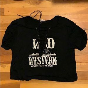 Wild western cropped top